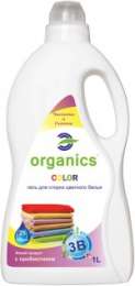 Гель для стирки цветного белья с пробиотиком "ORGANICS COLOR", 1л